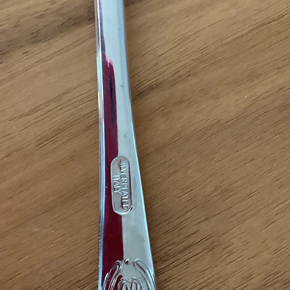 Silver Plated Salad Spoon and Fork